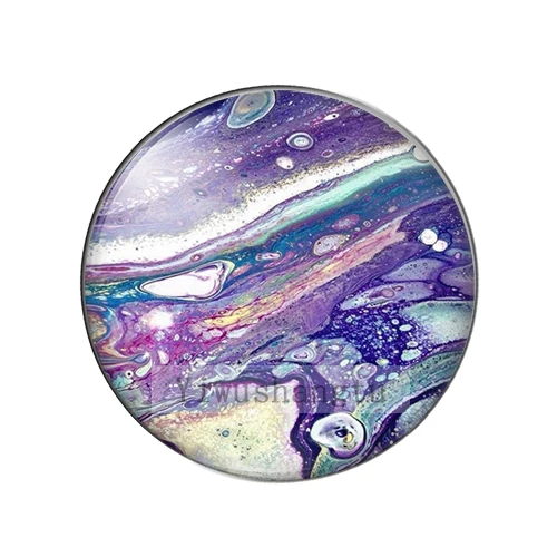 Colorful Water stone Texture Patterns 12mm/18mm/20mm/25mm Round photo glass cabochon demo flat back Making findings