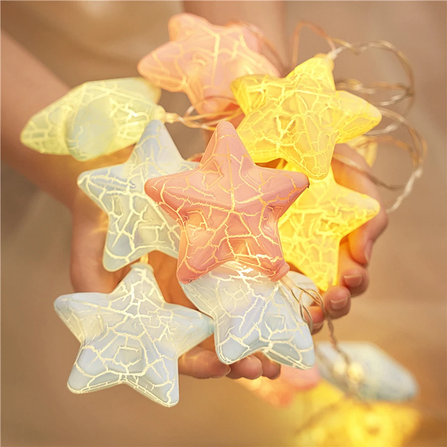 LED Crack Star Light String Colorful Flash Light Starry Sky Christmas Dormitory Wedding Decoration Light