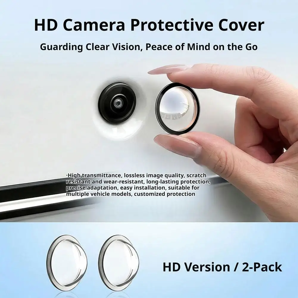 2PCS Universal Car Camera Lens Protector Rear View Backup Camera Cover Anti-Scratch Waterproof Dustproof Protection Accessories