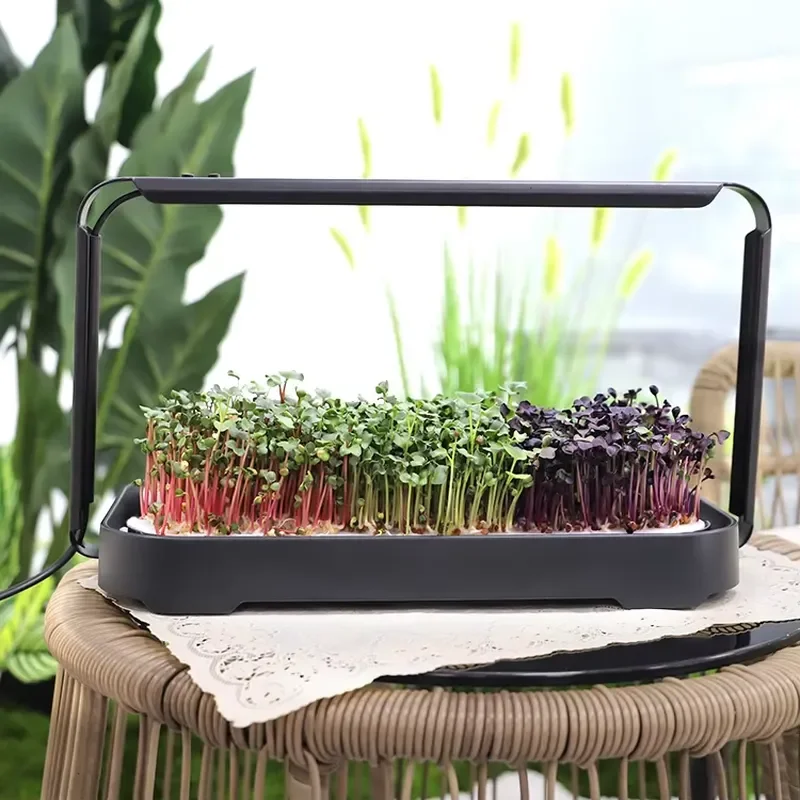 Portable Electronic Hanging Plant Growing Kit Home Indoor Hydroponic Grow System Full-Spectrum LED Light Automated Timed