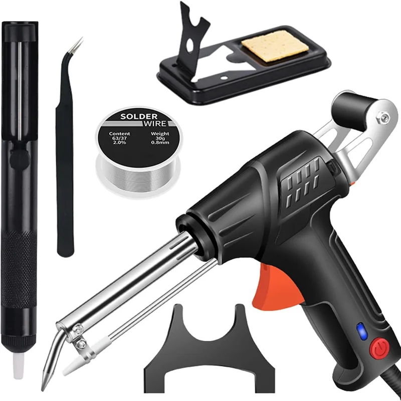 

Hot Sale-Internally Heated Industrial Welding Tools, Multi-Function Soldering Iron Soldering Set US Plug