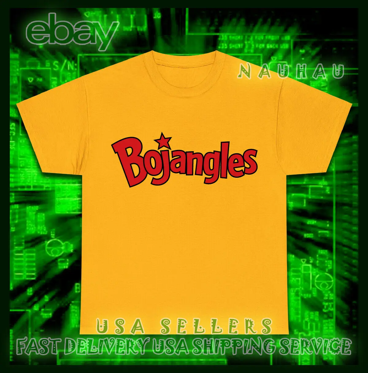 

Мужская футболка Bojangles с изображением ресторана фаст-фуда, новинка от американского размера