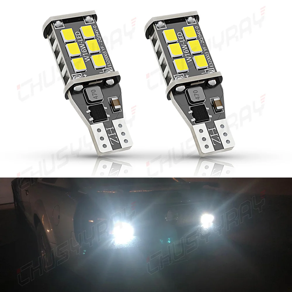 

CHUSYYRAY 2PCS Car lights T15 Super Bright LED Headlights High Low Beam Fog Light Bulb White 6000K Car accsesories