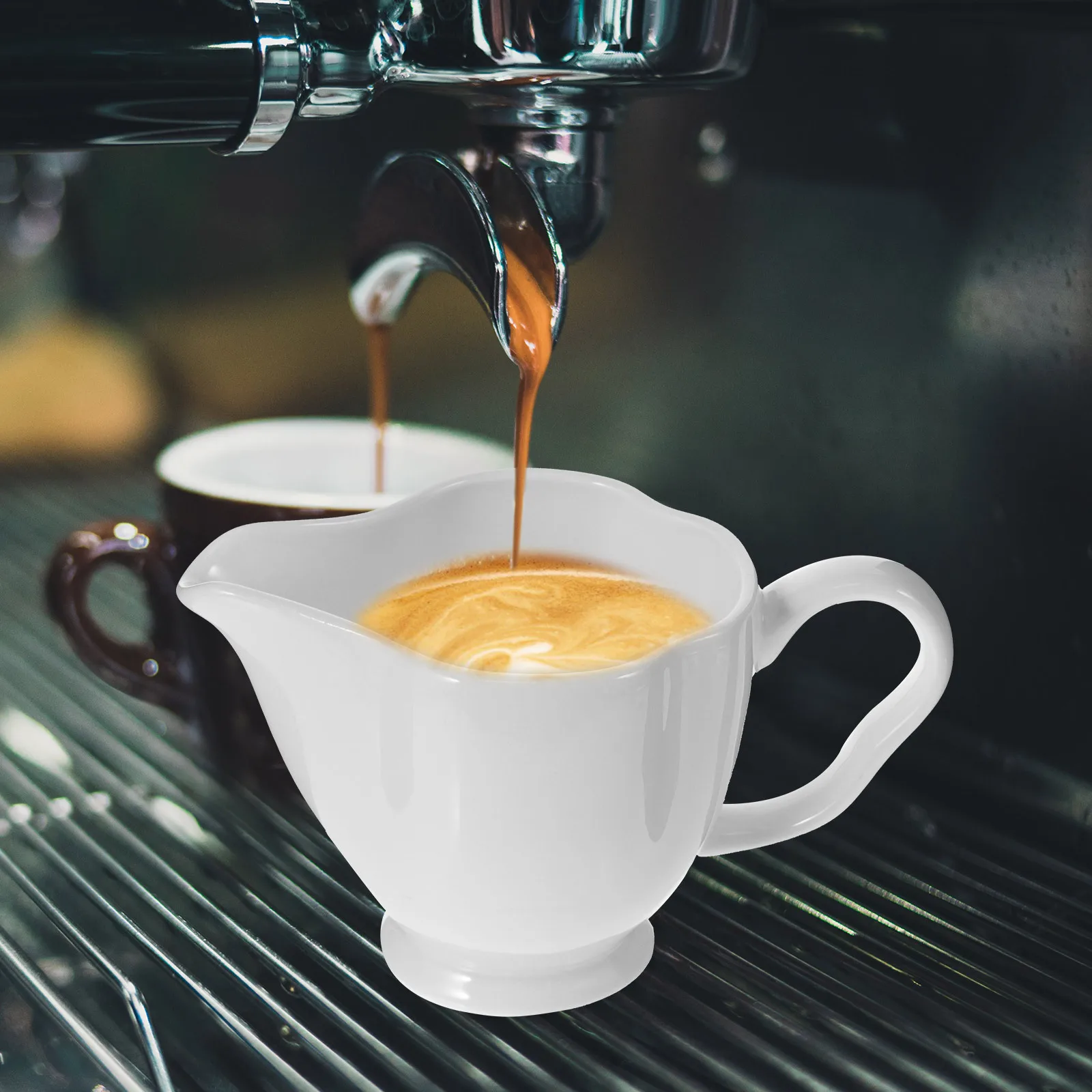 

Ceramic Mini Milk Jug Stylish Creamer Pitcher Small Coffee Milk Syrup Sauce Dispenser Creamer Pitcher Coffee Syrup Dispenser