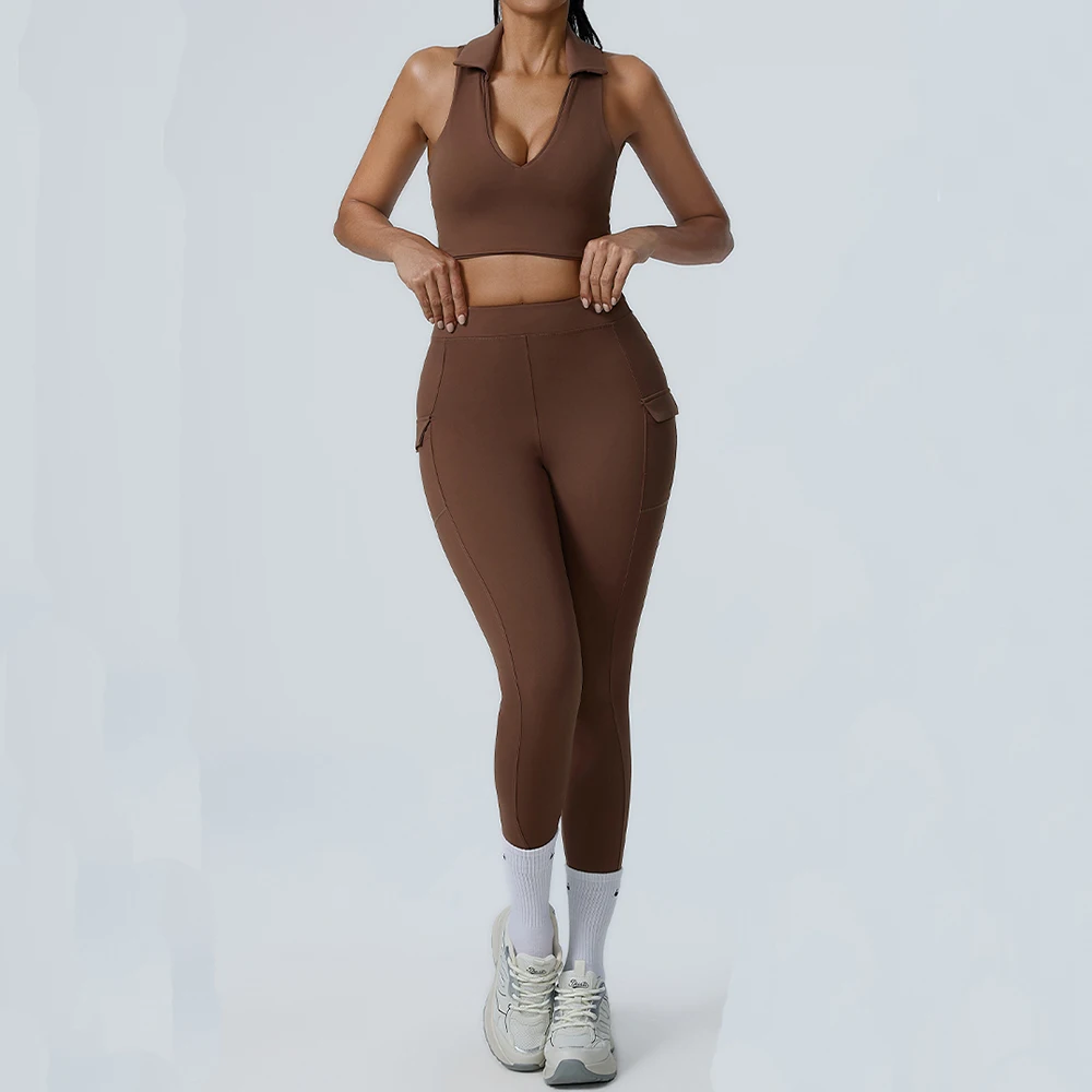 

Yoga Suit Gym Push Up Sportswear Women Backless Sport Bras 2PCS Workout Set Women Yoga Clothes Fitness Leggings Athletic Wear