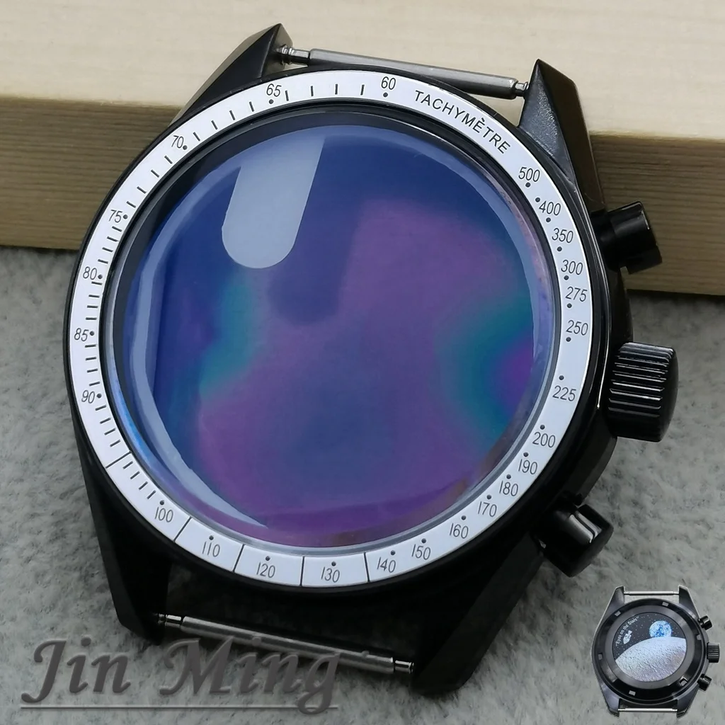 

Высококачественные часы VK63 39,7 мм MoonSwatch Chronograph с металлическим корпусом и безелем, модные деловые часы с герметичной задней крышкой, Moon Watch