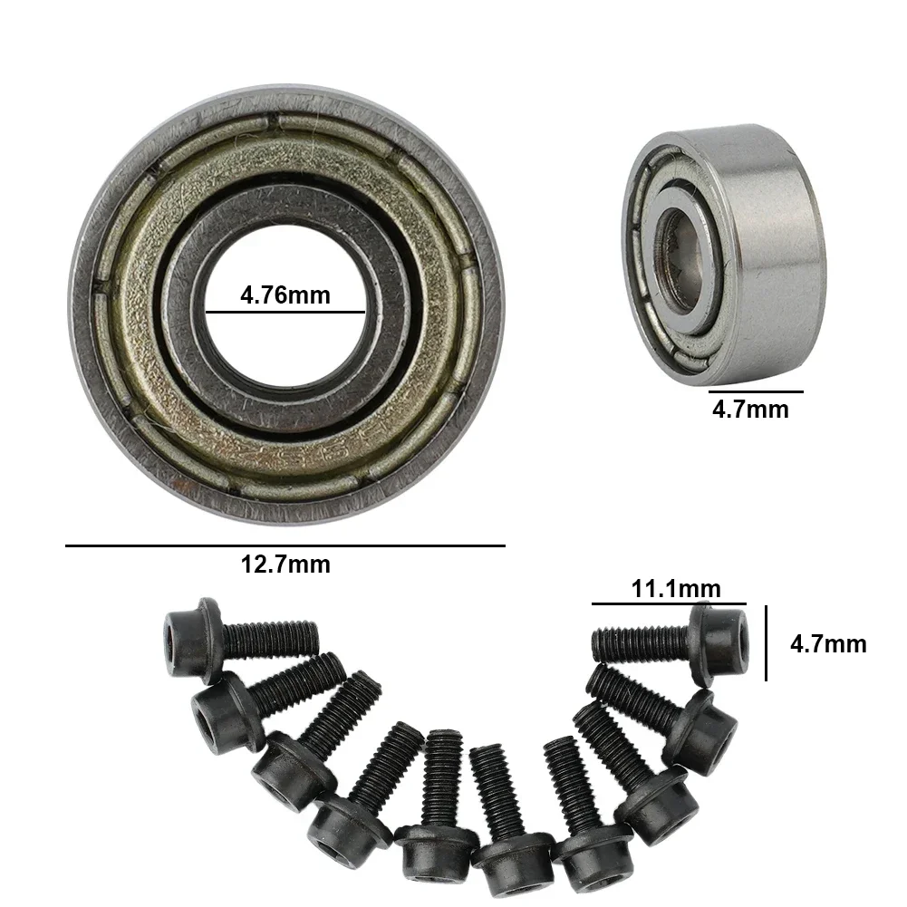Imagem -02 - Chave Sextavada Roteador Bit Rolamento Acessórios de Madeira 11 Peças Conjunto 12.7 mm Roteador Bit Rolamentos de Esferas Guia Substituição