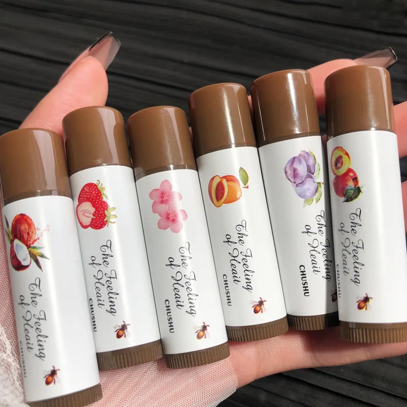 Fruity ลิปบาล์ม Moisturizing Lip Gloss ธรรมชาติอุณหภูมิเปลี่ยนสีลิปสติกราคาถูกแต่งหน้าเครื่องสำอาง Lip Skin Care