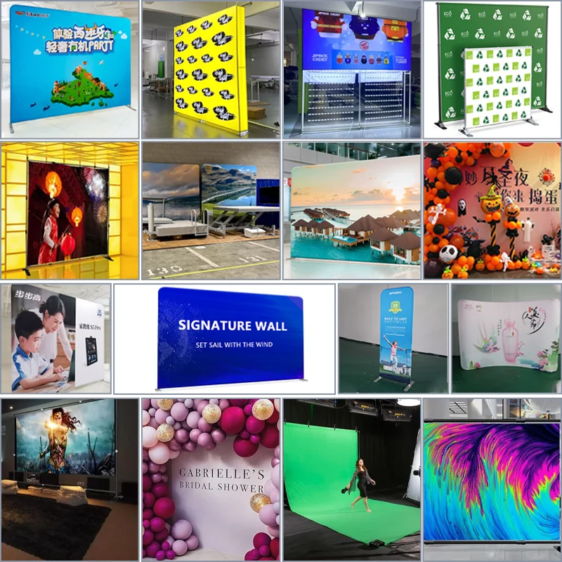 

Пользовательский натяжной тканевый фон для фотобудки, рамка для баннера, торговое выставочное оборудование