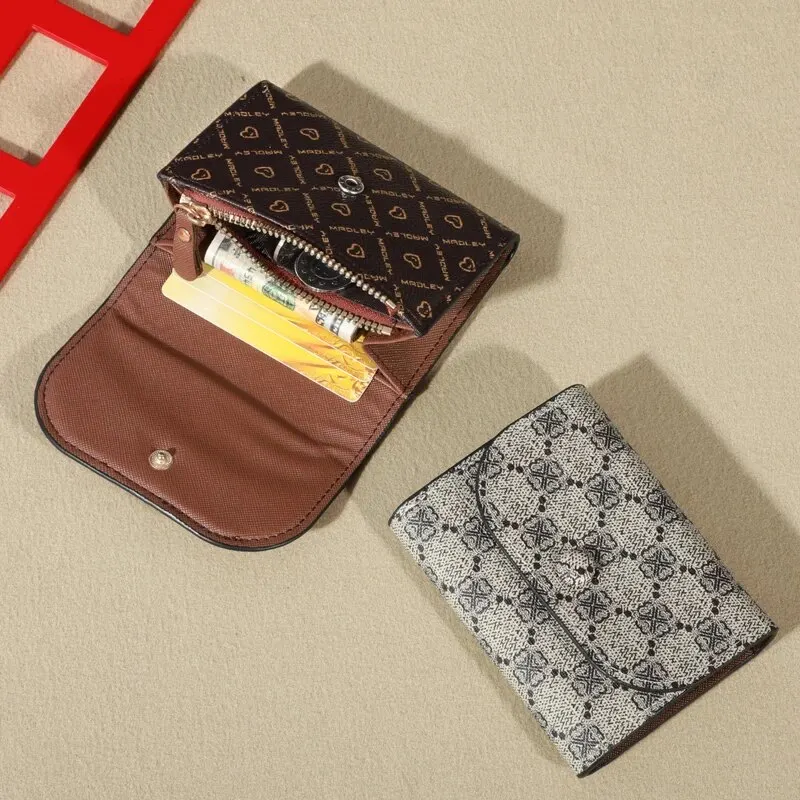 Cartera de moda para mujer, cartera corta Zero, cartera de gran capacidad, cartera con múltiples bolsillos para tarjetas