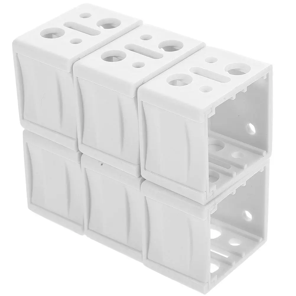 6Pcs ABS White Blind Holder Brackets Mini Blind Parts Window Blinds Mounting Internal External Headrail Fixing Support