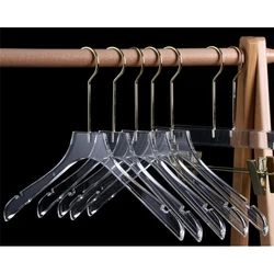 Acrylic Transparent Hanger Clothing Display Rack Store Adult Hanger Pants Rack Clip Crystal Seamless Suit Coat Clothing Hanger