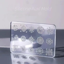 Nail Mold Christmas Bohemian Relief Retro Embossment 3d Carving Silicone Nailart Mould Diy Manicure Deco Tools