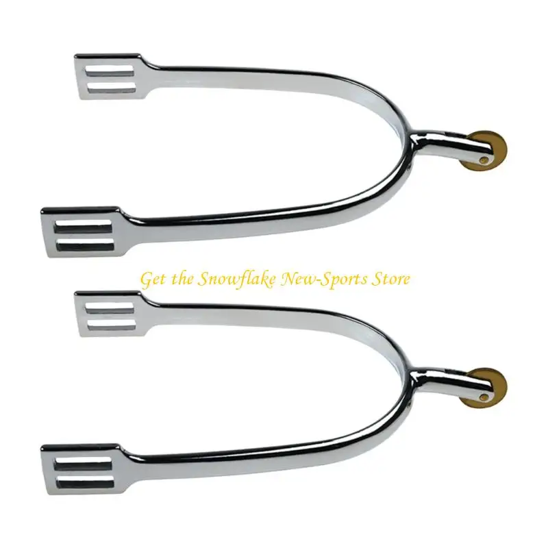 

E56D Professional Grade Horse Spurs Zincs Alloys Construction Chrome Coating 30mm Neck Length for Various Cycling Styles