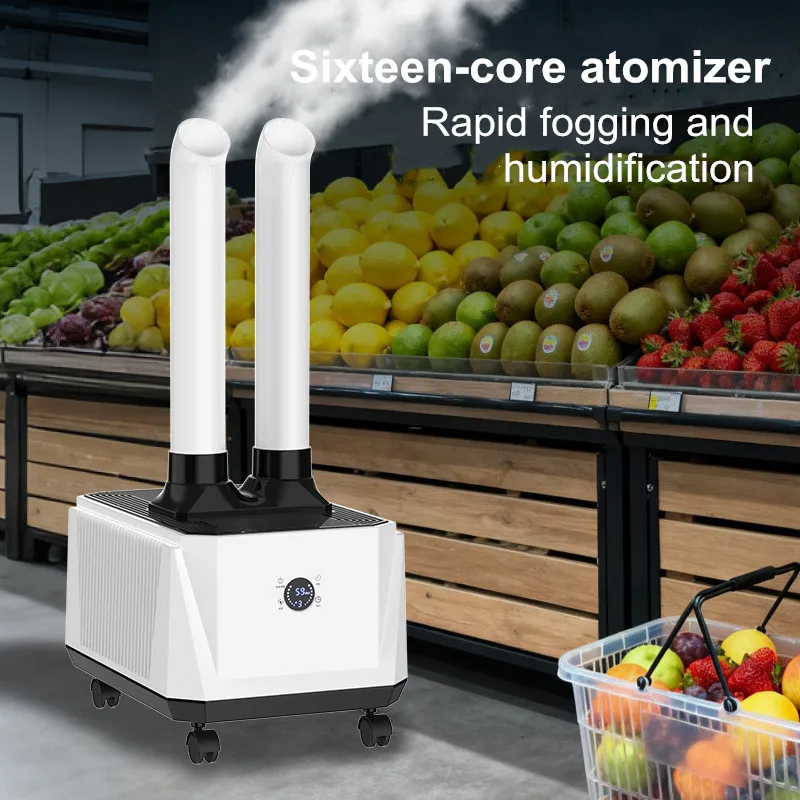 8KG Dual Nozzle Industrial Humidifier Smart Constant Humidity Large Mist Output for Supermarket/Greenhouse/Planting  Commercial