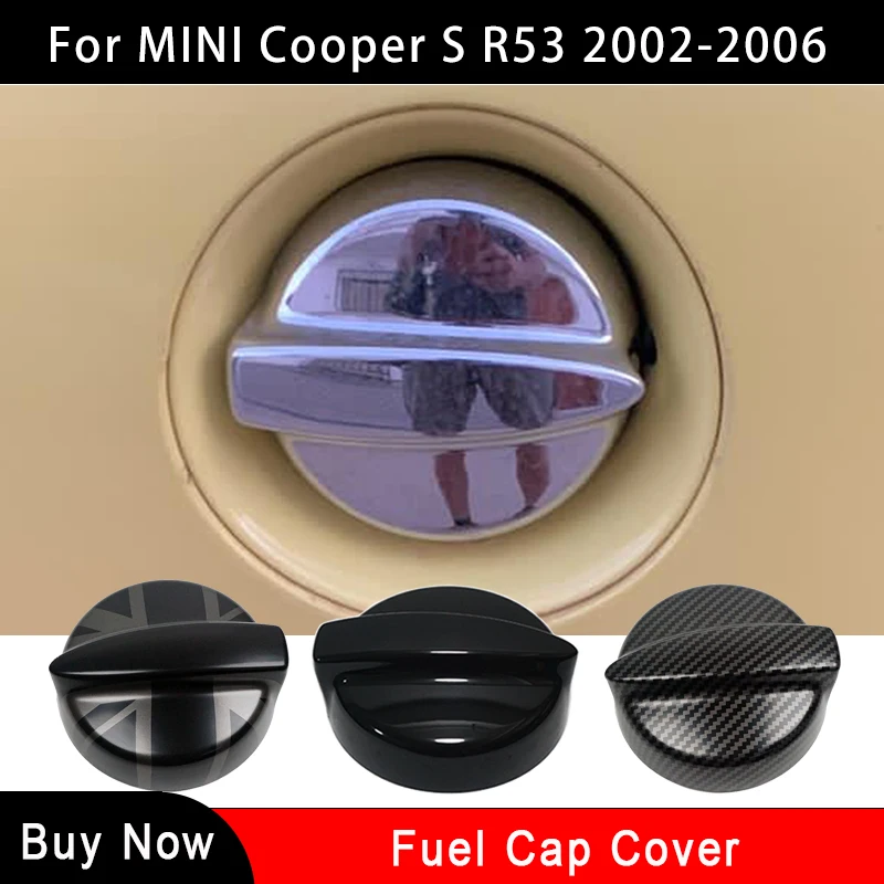 

Brand New Plastic Gloss Black Fuel Tank Cover Sticker Style For MINI Cooper S R53 2002-2006 Car-Decoration Auto Accessories
