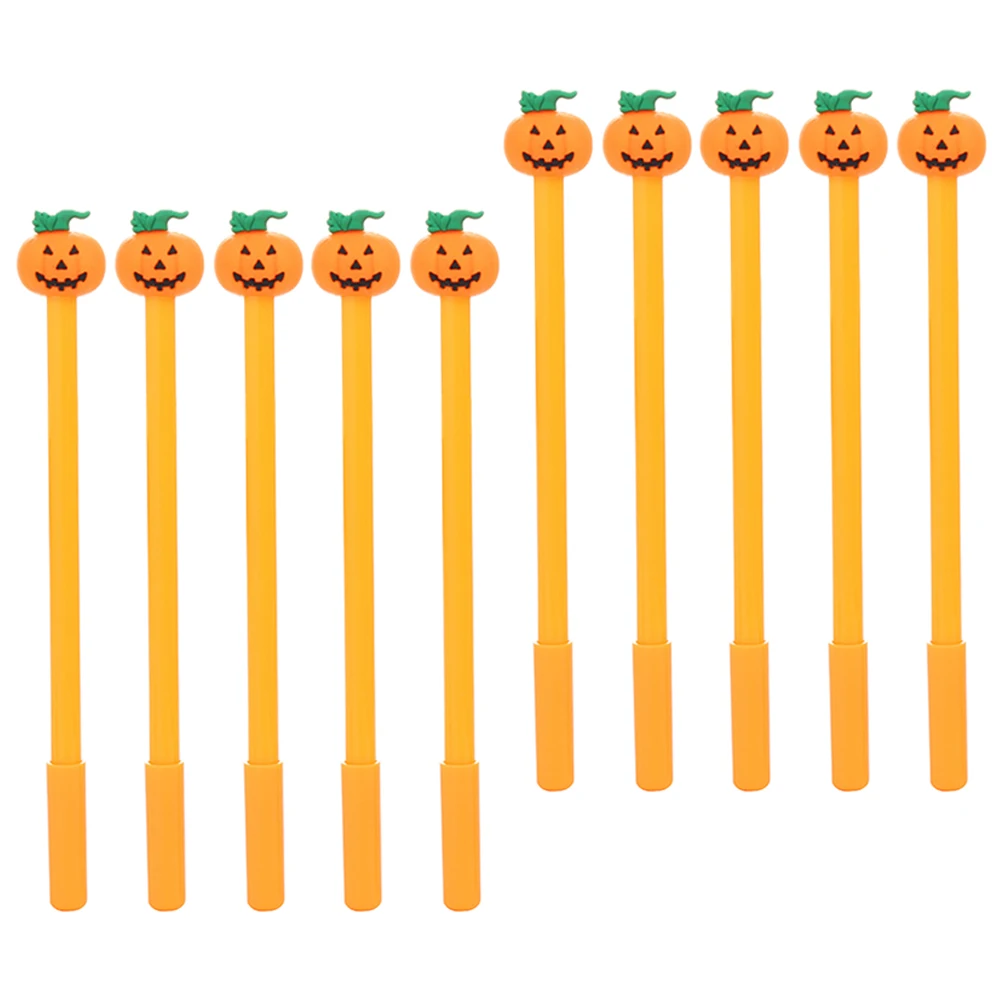 

10Pcs Halloween Pumpkin Skull Gel Pens Cute Ink Pens Smooth Writing Office School Student Supplies Writing Pen