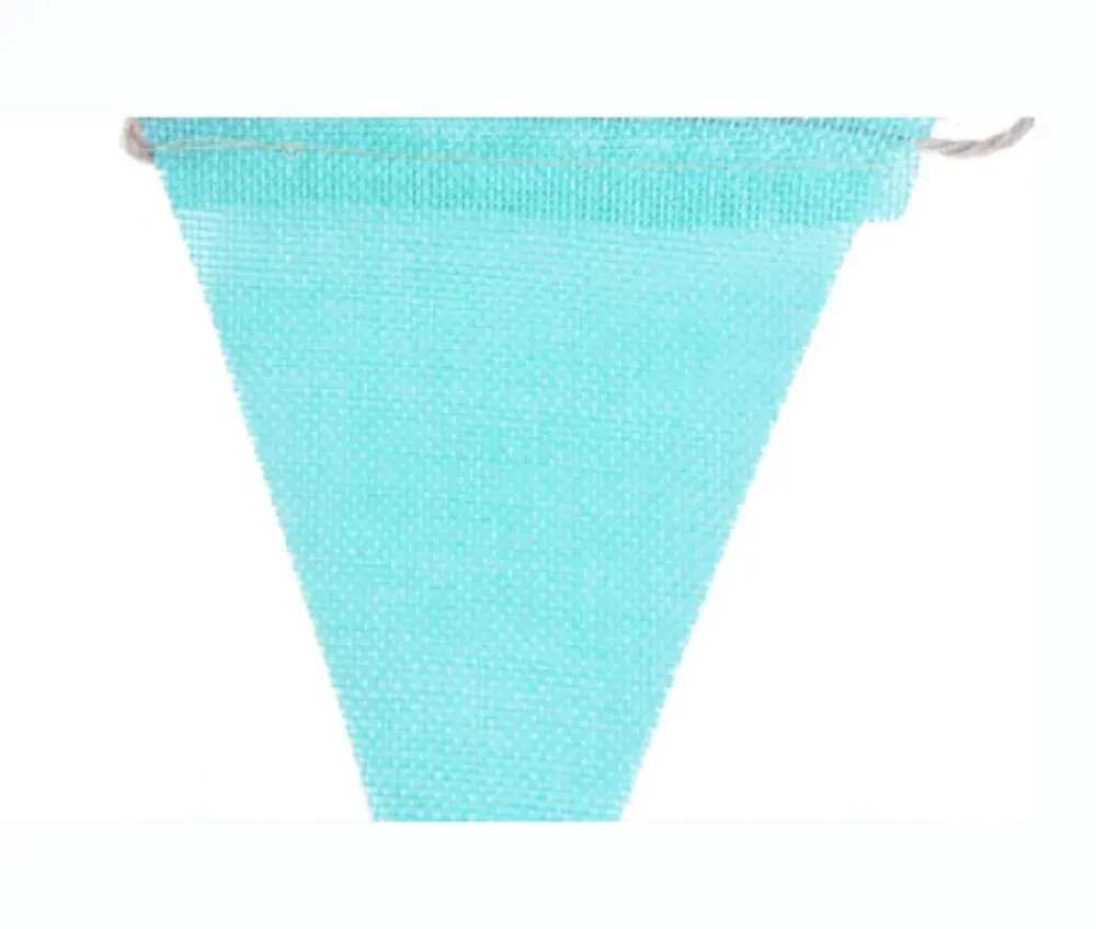 Linen 6 Colors 12 Pieces of Color Pennant European Wedding Decoration Party Pull Flags Wedding Flags image 4