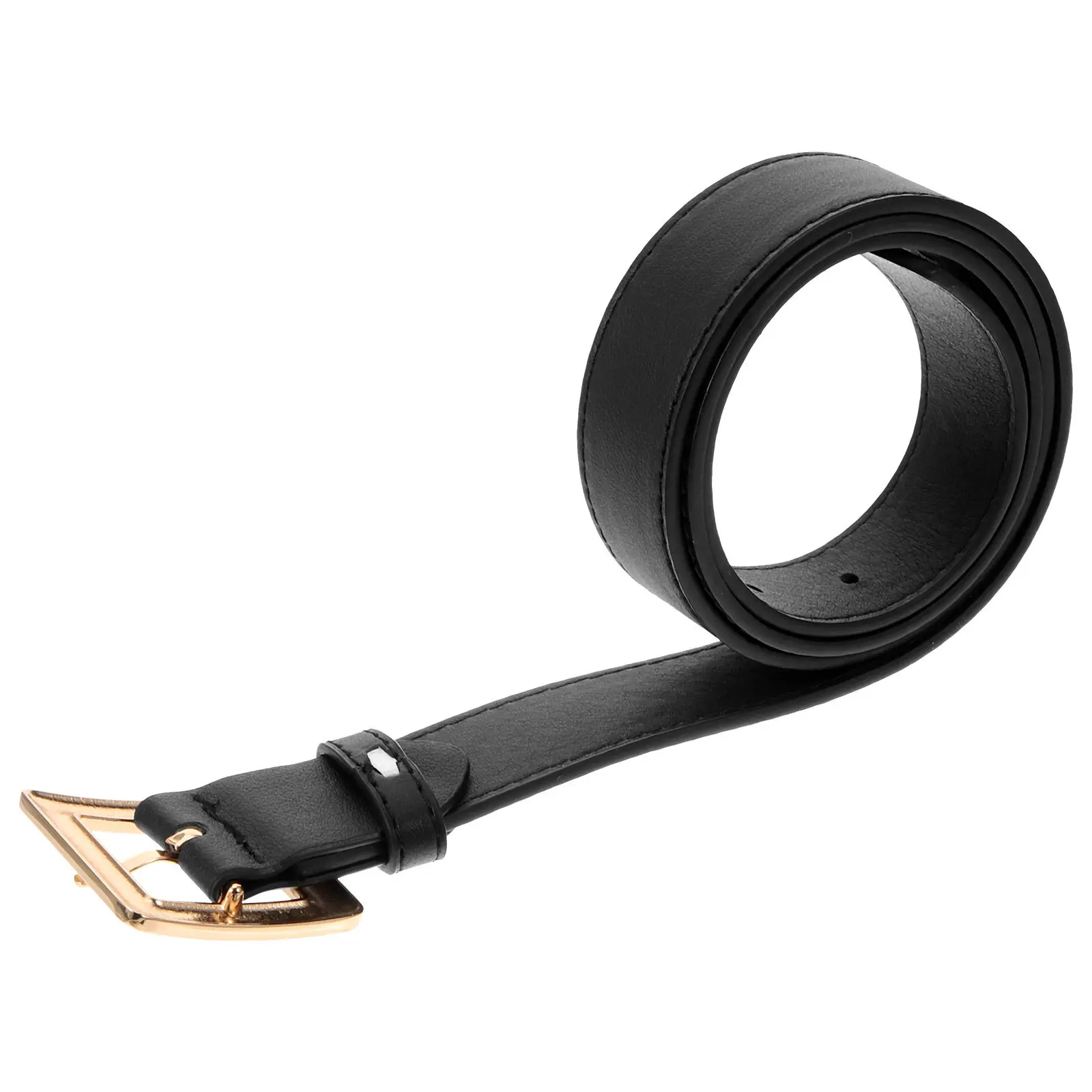 

1 шт. Ретро-ремень из искусственной кожи с D-образной золотой пряжкой, широкий, черный, стильный пояс для женских платьев, джинсов, повседневных брюк и шорт