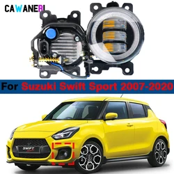 2 Pieces 30W 6000LM LED Fog Light Angel Eye Daylight For Suzuki Swift Sport 2007-2020 H11 Canbus Car Front Fog Lamp DRL Assembly