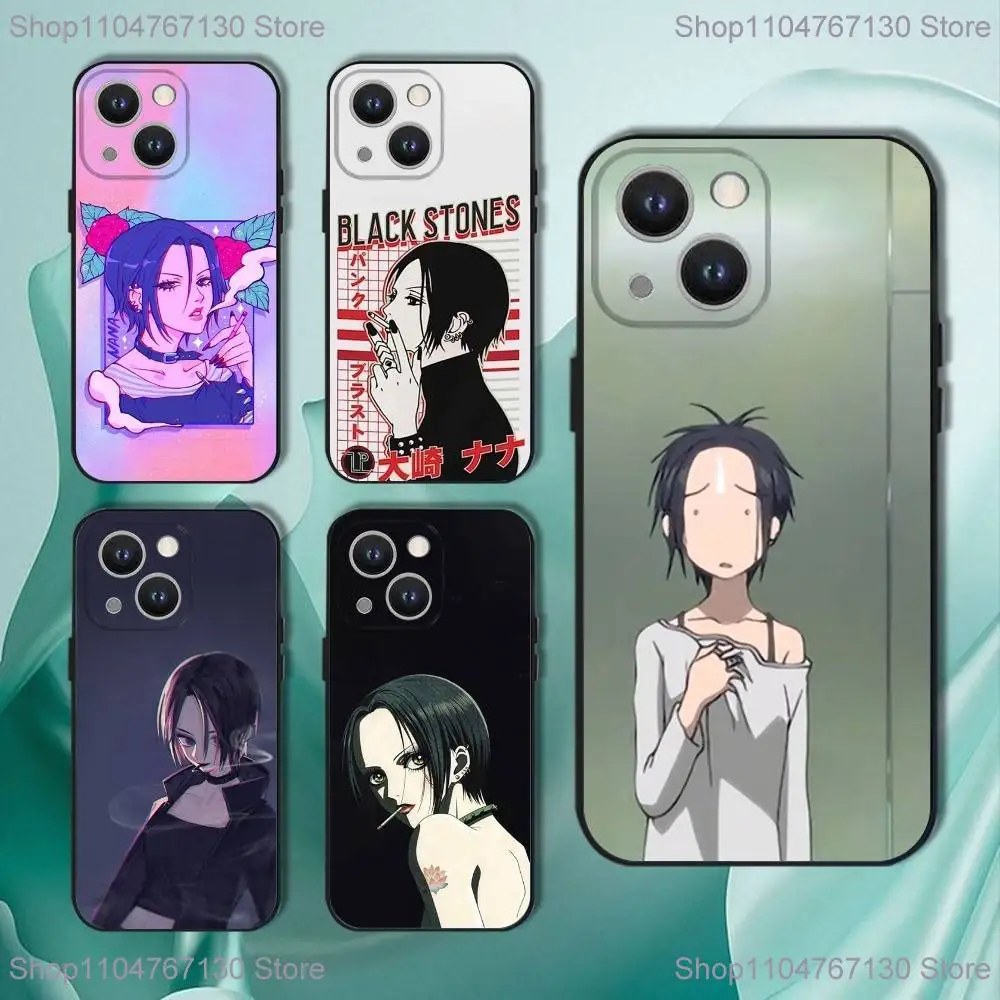 

Cartoon Anime Oosaki N-Nana Phone Case For iPhone 17,16,15,14,13,12,11,Pro,XS,Max,XR,Plus,E,SE4,Mini Black Soft Cover