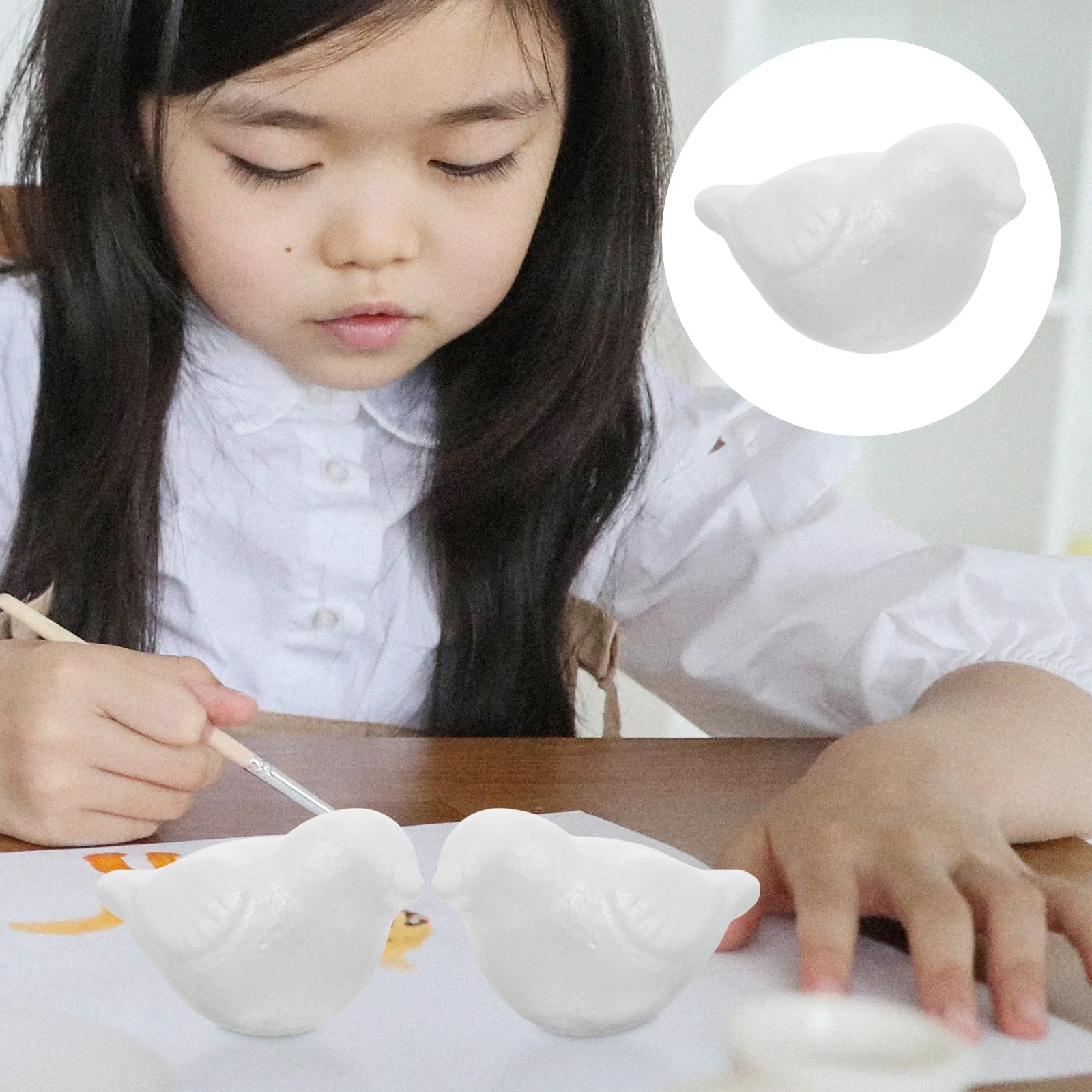 

10pcs Foam Ball Bird Figurines DIY Art Craft Kids Toy Safe Durable Painting Wreath Floral Bricks Mold Creative Thinking Skills