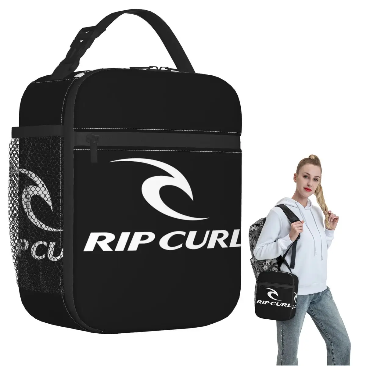 

Изолированная сумка для обеда с логотипом Rip Curl для женщин и детей, портативные коробки для еды, термосумка для ланча