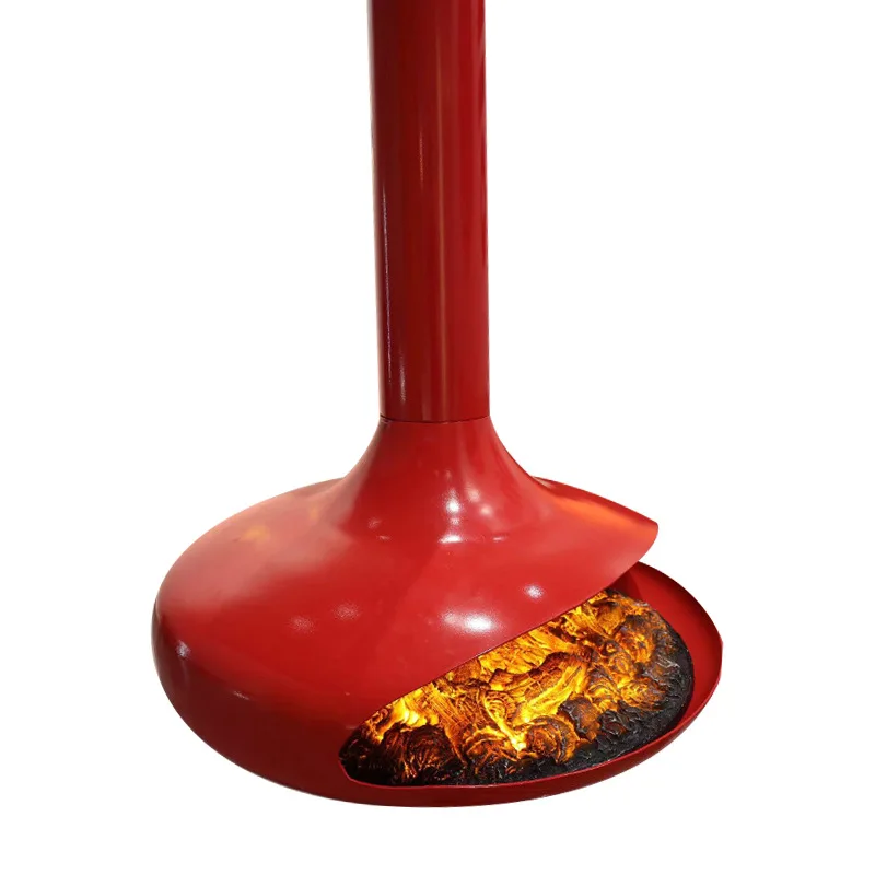 

Flying saucer home bed and breakfast villa hotel real fire wood atomization decoration hanging stove hanging fireplace