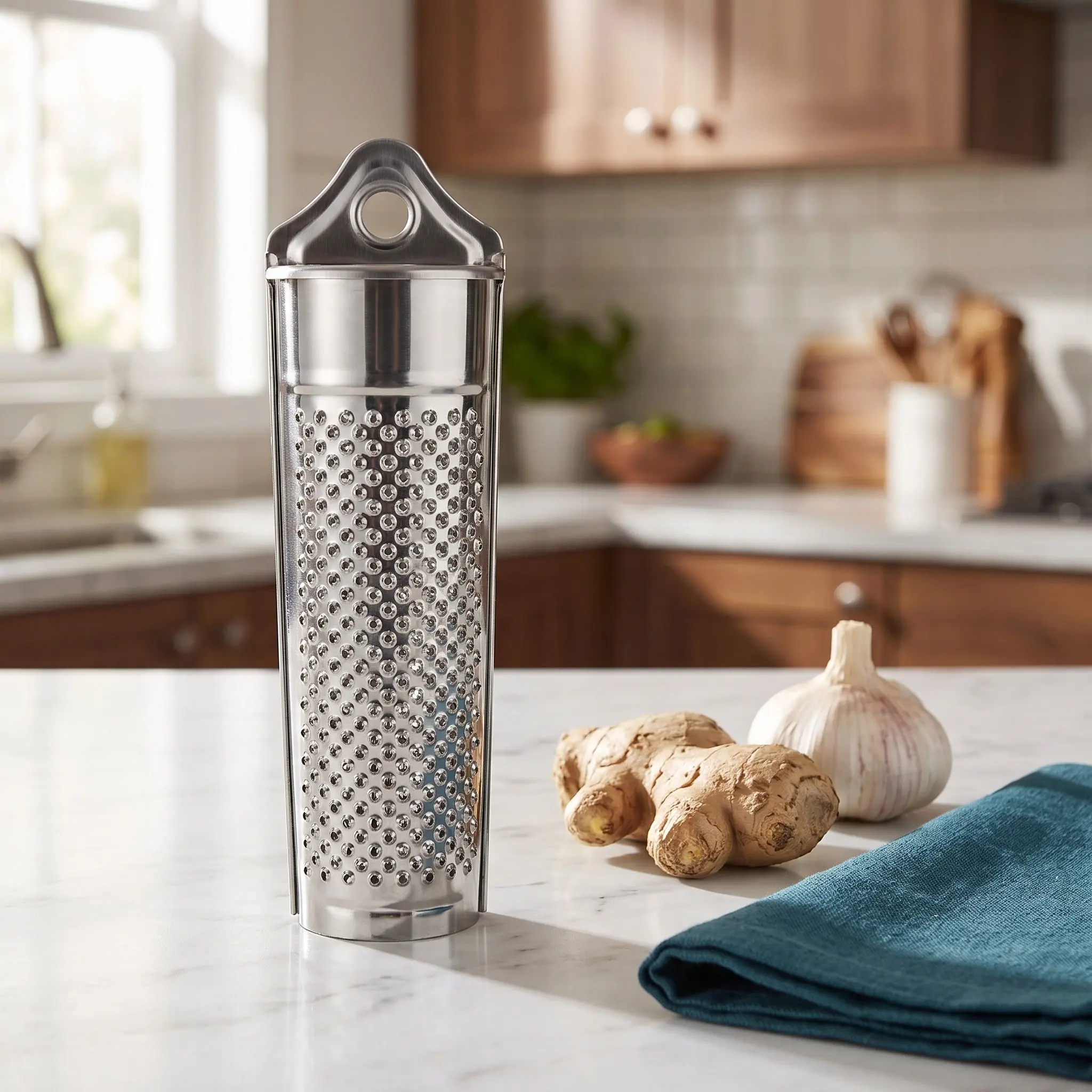 Stainless Steel Single Side Nut Shredder Handheld Cinnamon Grater Storage Container Small Kitchen Zester Cooking Picnic