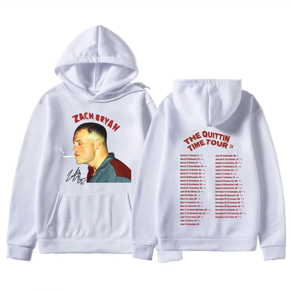 Zach Bryan The Quittin Time Tour 2024 Hoodie Fashion Country Music Streetwear Hiphop Tops Unisex