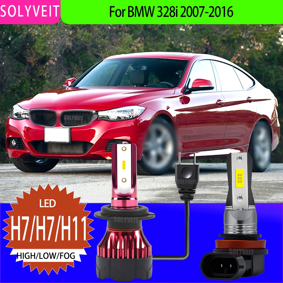 

Silent Operation Long Life LED Headlight High Low Foglight Kit Bulbs 12v For BMW 328i 2007 2008 2009 2010 2011 2012 2013-2016