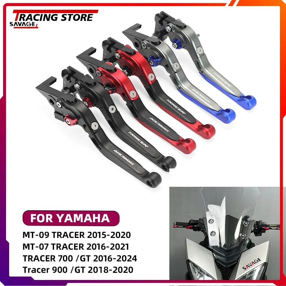 

MT07 Folding Brake Clutch Levers For Yamaha MT-07 MT-09 Tracer 700 7 /GT Tracer 900 /GT Motorcycle Adjustable Handle Extendable