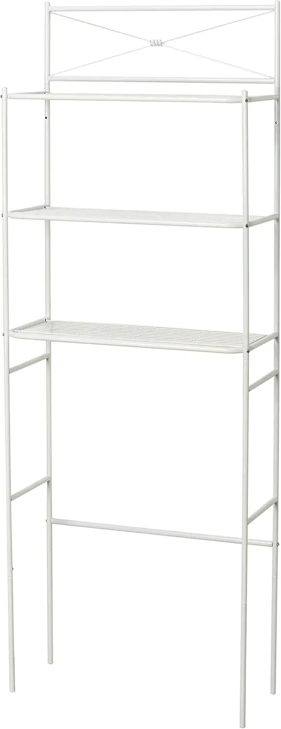 

Over the Toilet Storage Shelf Space Saver, Behind Toilet Bathroom Organizer and Storage, Metal Bathroom Organizer with 3 Shel