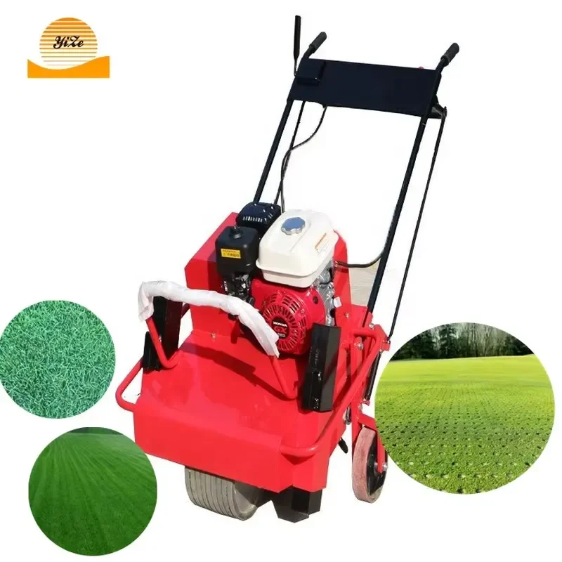 Self-propelled Lawn Grass Drilling Punching Machine Garden Pedestrian-controlled Lawn Coring Aerator Golf Course Aerator
