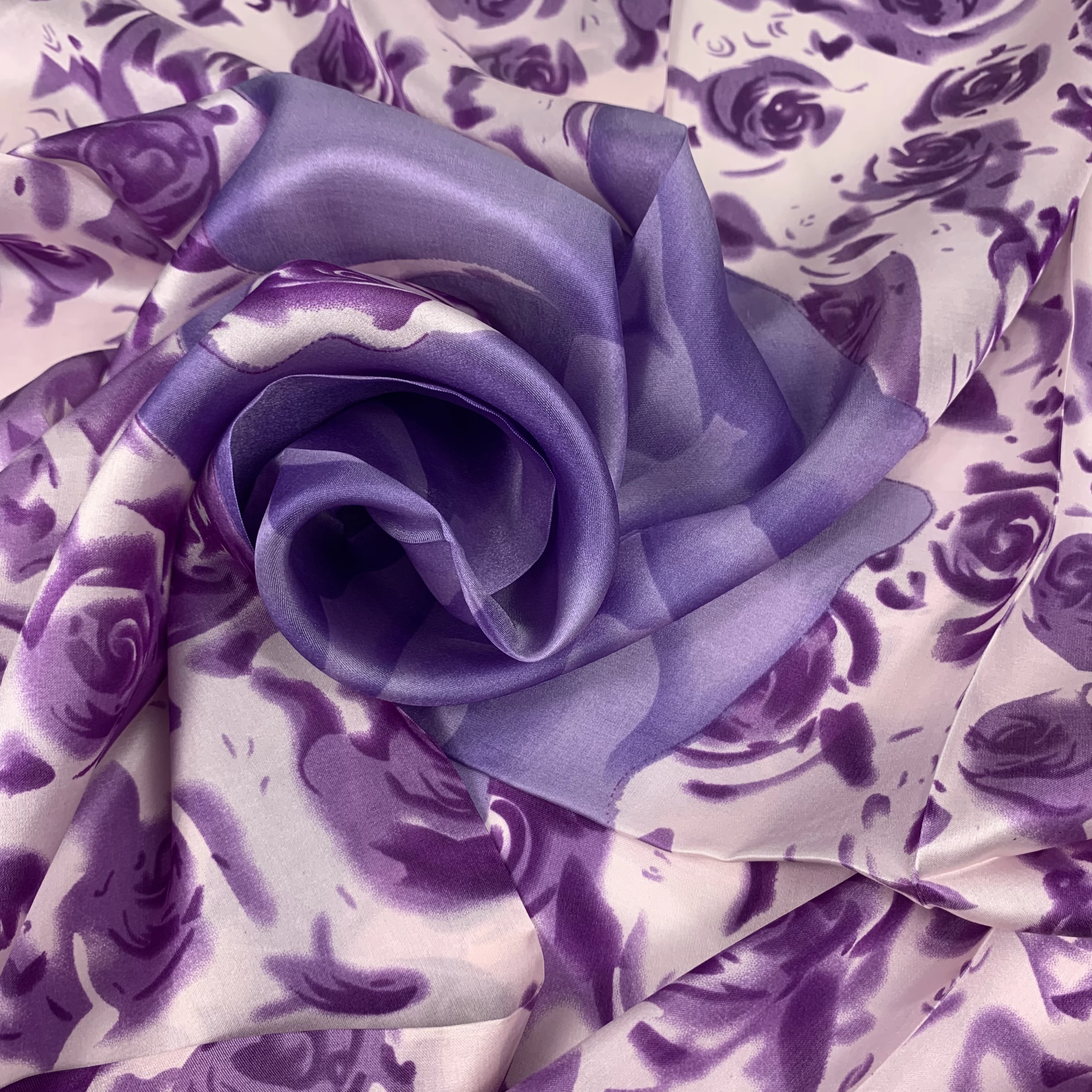 wholesale 100% pure silk scarves scarf mulberry silk  design scarf  Luxury Brand rose beige and purple