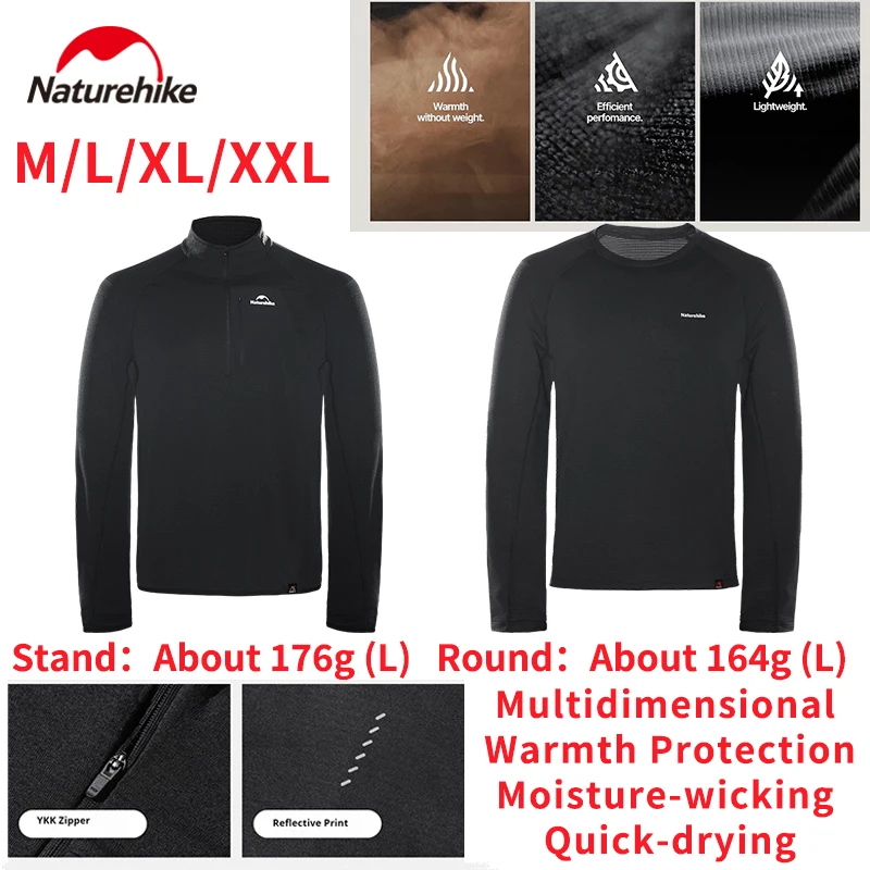 Naturehike Lightweight Fleece Jacket With Stand Up Or Round Neck Ultra Lightweight Design Dynamic Heat Storage Resistance To Ext
