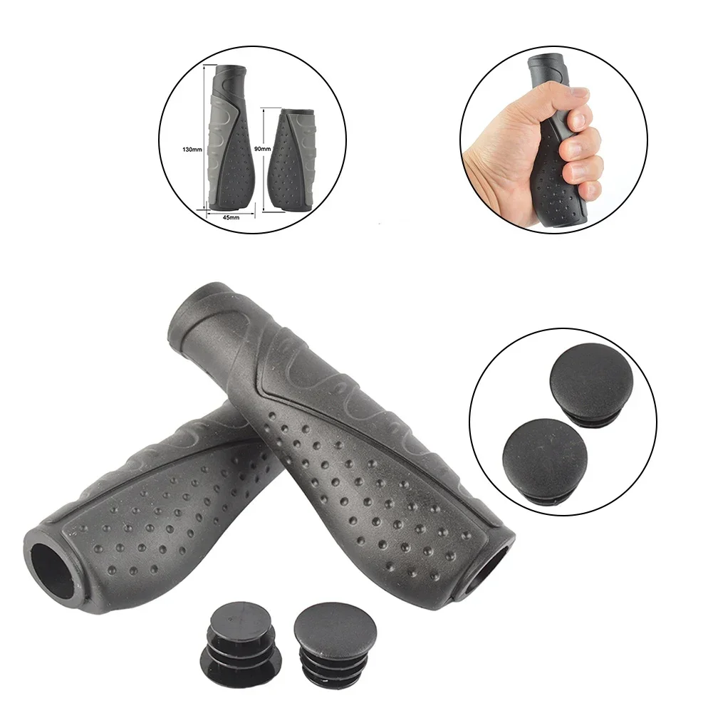 1Pair Bike Handlebar Grips Hot Sale Mountain Bicycle Folding Bike Long/Short Shift Wide Palm Rest Handle Grips 130/90mm Replace