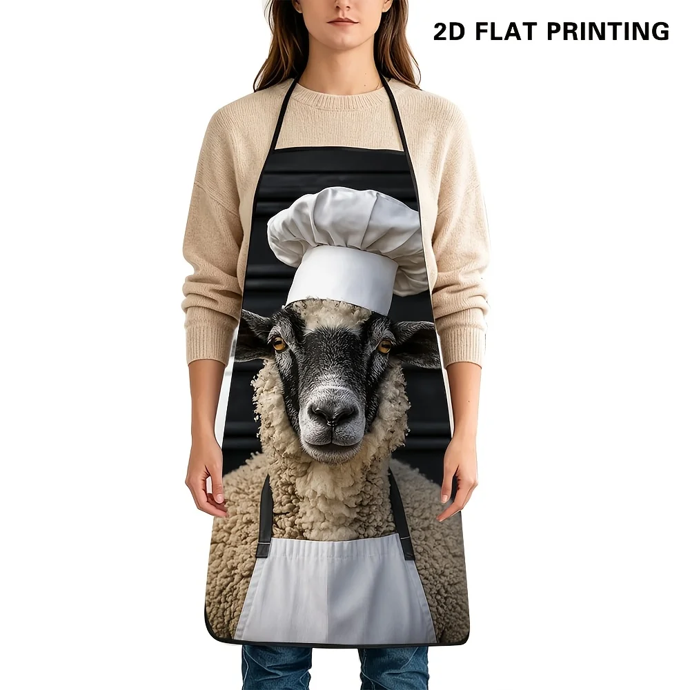 Funny Sheep Chef Apron Apron Smock Cooking Baking Kitchen Wear Gift for Bakers and Cooks