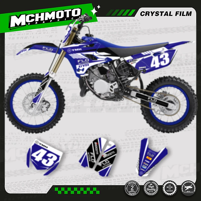 

MCHMFG Custom Team мотоциклетная графика фоновая наклейка комплект наклеек для YAMAHA 2015 2016 2017 2018 2019 2020 2021 YZ85