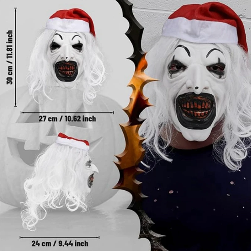 جديد-قناع المرعب القاتل قناع المهرج مخيف جوكر زي هالوين الرعب قناع مخيف للكبار الرجال النساء