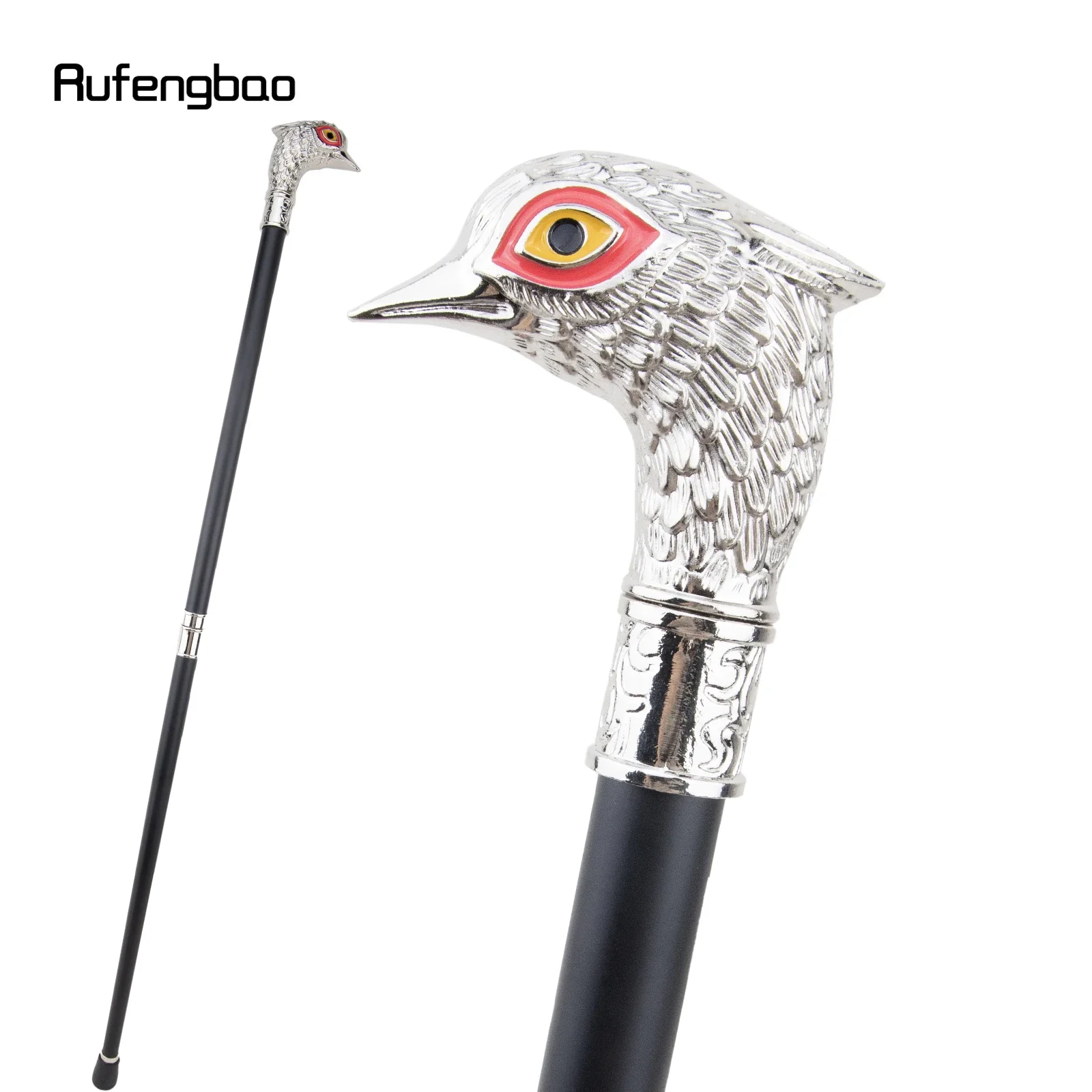 

White Bird Head Red Eye Animal Fashion Walking Stick Decorative Cospaly Vintage Party Fashionable Walking Cane Crosier 93cm
