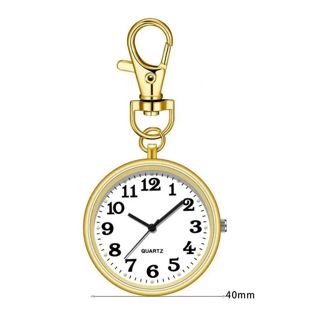 Watch Keychain Quartz Movement Watch Compact Keychain Watch with High Precision Quartz Movement Silent Pointer Keyring Watches