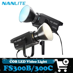 Nanlite FS-300C FS-300B Video Light 2700K to 7500K  LED Monolight for Photography Fill Light CRI 95 TLCI 94 with App-Controlled