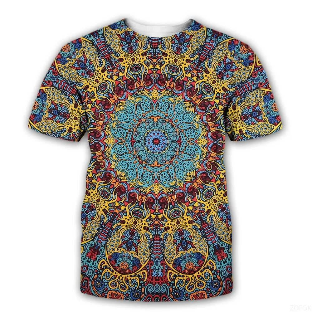 New Mysterious Symbols Trippy 3D Print T-Shirts Men Women Glow in the Dark Short Sleeve Tshirt Oversized Tees Tops Kid view 4