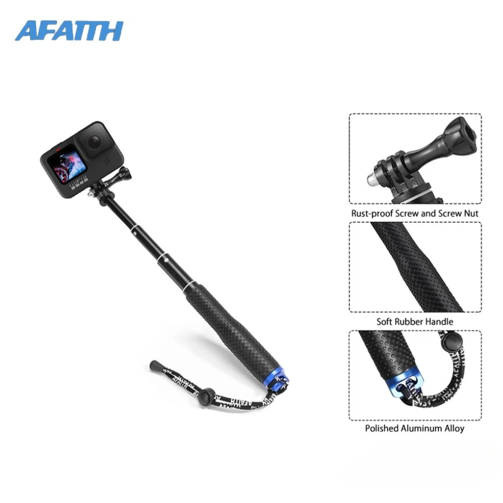 

AFAITH Adjustbable Mini Selfie Stick for GoPro Hero 13 12 10 9 8 7 6 DJI OSMO Action 5 4 3 Insta360 Action Camera Accessories