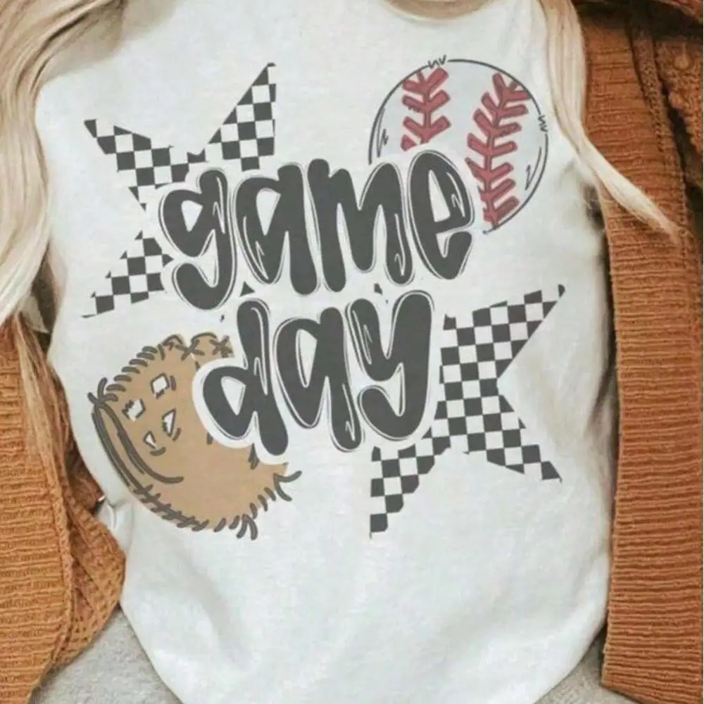 2026 Tops For Women100_ Cotton Baseball Shirt For Women, Tball Mom Shirt, Tis The Season Baseball Shirt, Doodle Line Art Tshirt, Baseball Mama Sh