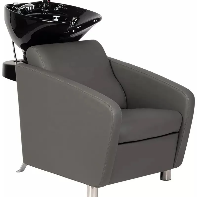 Barber Shop Hair Salon Shampoo Bed Half Lying Shampoo Stainless Steel Hair Beauty Chair Massage Bed