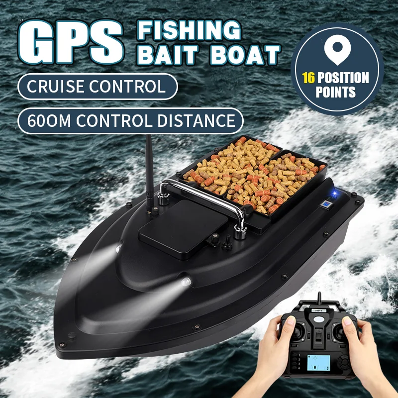 New Arrival Remote Control Bait Boat Night Light Fishing Bait Boat Saltwater Rc Bait Boats For Carp Fishing