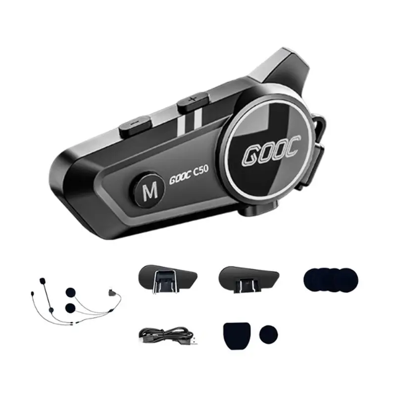 Waterproof Bluetooth Motorcycle Helmet Headset Heavy Low Tone Stereo Earphone Three Color Ambient Light