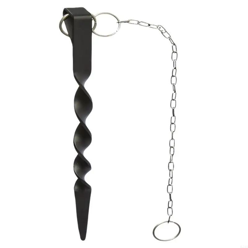 2025 New Stylish Dark Rain Chain Stake With 17 Inch Chain And Construction For Outdoor Garden Arrangement